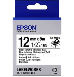 Epson Labelworks 12mm - Λευκό - Σιδερότυπη