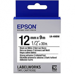 Epson Labelworks 12mm - Λευκό - Ισχυρή κόλλα